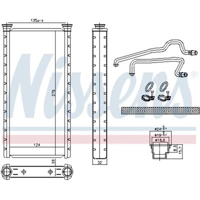 NISSENS 707221 Aluminium Radiator til Land Rover - Varmeanlæg NISSENS 707221 Aluminium Radiator til Land Rover - Varmeanlæg