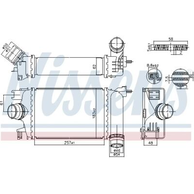 NISSENS 961583 Intercooler - Radiatore aria-aria a bassa temperatura NISSENS 961583 Intercooler - Radiatore aria-aria a bassa temperatura