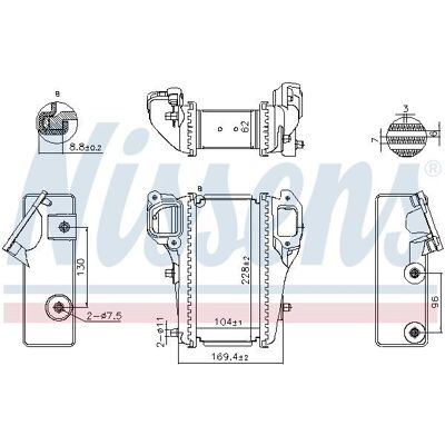 Nissens Ladeluftkühler - 961586 - Luftgekühlt - Kunststoff Wassertank - Aluminium Kühlergitter - Gelaserte Kühlrippen - Intercooler Nissens Ladeluftkühler - 961586 - Luftgekühlt - Kunststoff Wassertank - Aluminium Kühlergitter - Gelaserte Kühlrippen - Intercooler