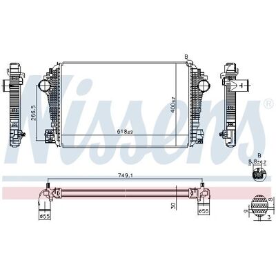 NISSENS Intercooler - 961601 NISSENS Intercooler - 961601