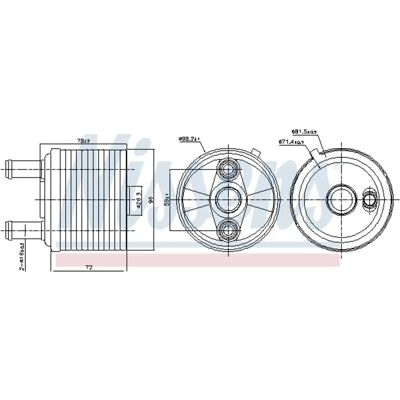 NISSENS 91267 Χαλύβδινος ψυγείο λαδιού για VW, Seat, Ford - Ψυγείο λαδιού NISSENS 91267 Χαλύβδινος ψυγείο λαδιού για VW, Seat, Ford - Ψυγείο λαδιού
