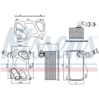 Nissens 91270 Oliekoeler - Watergekoeld Aluminium Nissens 91270 Oliekoeler - Watergekoeld Aluminium