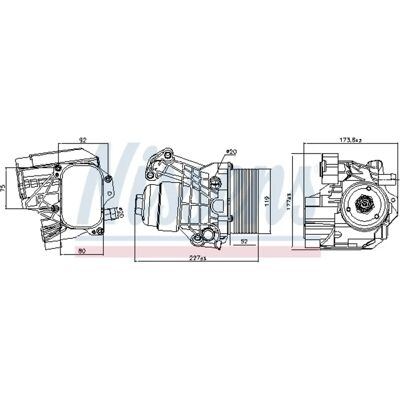 NISSENS 91312 Öl Kühler - Wassergekühlt, Aluminium, mit Filter NISSENS 91312 Öl Kühler - Wassergekühlt, Aluminium, mit Filter