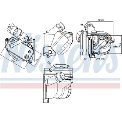 NISSENS 91322 Öl Kühler - Wasserkühlung NISSENS 91322 Öl Kühler - Wasserkühlung