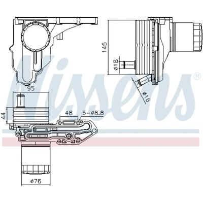 NISSENS 91329 Oil Cooler - Water-cooled Aluminium with Filter for Ford Transit NISSENS 91329 Oil Cooler - Water-cooled Aluminium with Filter for Ford Transit