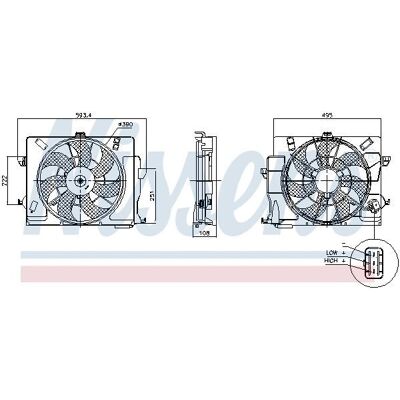 NISSENS 850049 Jäähdytys Tuulettimen Moottori - 7 Lapaa, 390mm, 120W NISSENS 850049 Jäähdytys Tuulettimen Moottori - 7 Lapaa, 390mm, 120W