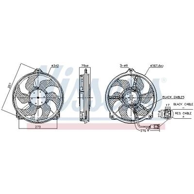 NISSENS 850073 Motorkøleventilator NISSENS 850073 Motorkøleventilator