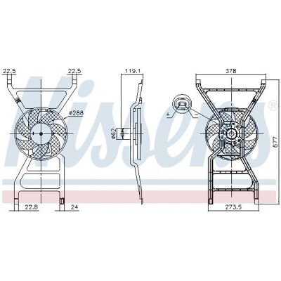 NISSENS 850089 Ψυκτική βεντιλατέρ για Renault Clio 2, Kangoo I, Scenic 2 NISSENS 850089 Ψυκτική βεντιλατέρ για Renault Clio 2, Kangoo I, Scenic 2