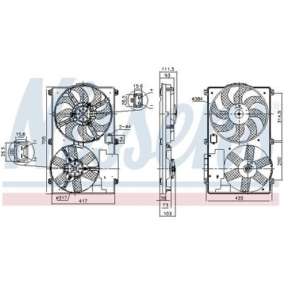 NISSENS Fiat Ducato II 384mm Fan Motor - Radiator Fan, Cooling System NISSENS Fiat Ducato II 384mm Fan Motor - Radiator Fan, Cooling System