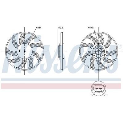 NISSENS 850099 Radiator Fan - Engine Cooling NISSENS 850099 Radiator Fan - Engine Cooling