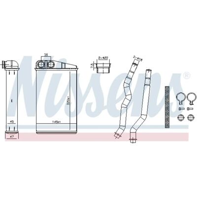 NISSENS 707270 Aluminium Varmer Radiator - Innendørs Oppvarming NISSENS 707270 Aluminium Varmer Radiator - Innendørs Oppvarming