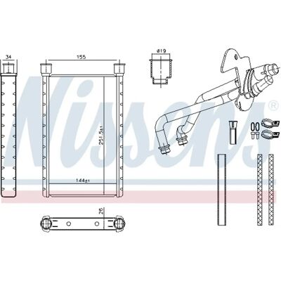 NISSENS 707282 Aluminium Radiator med ledning - Värmepump BMW 3 NISSENS 707282 Aluminium Radiator med ledning - Värmepump BMW 3