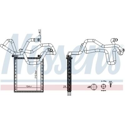 NISSENS 707305 Heizungsradiator - Toyota Corolla Verso NISSENS 707305 Heizungsradiator - Toyota Corolla Verso