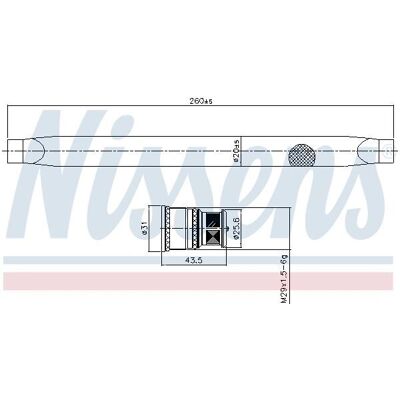 NISSENS 95764 Bouteille Déshydratante - Filtre Clim NISSENS 95764 Bouteille Déshydratante - Filtre Clim