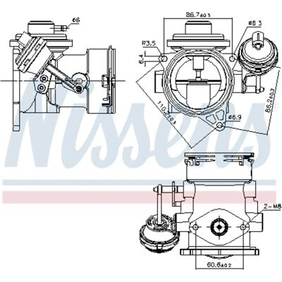 Nissens 98297 Abgasrückführung Ventil - Abgasrückführung Ventil Nissens 98297 Abgasrückführung Ventil - Abgasrückführung Ventil