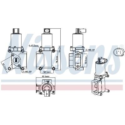 NISSENS 98305 EGR-ventil - Mekanisk med sensor NISSENS 98305 EGR-ventil - Mekanisk med sensor