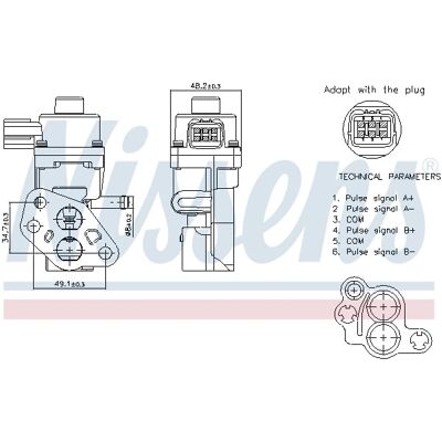 NISSENS 98341 Elektrisk EGR-ventil - Bildel NISSENS 98341 Elektrisk EGR-ventil - Bildel