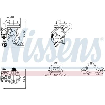 NISSENS 98344 - EGR-Ventil - Elektrisch-pneumatisch, Mercedes-Benz NISSENS 98344 - EGR-Ventil - Elektrisch-pneumatisch, Mercedes-Benz