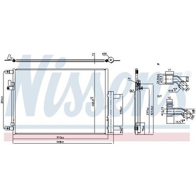 NISSENS 941288 Aluminium Airconditioning Condenser - Airconditioning NISSENS 941288 Aluminium Airconditioning Condenser - Airconditioning