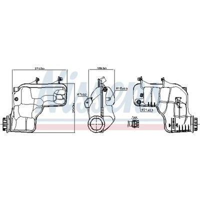 NISSENS 996166 Laajennustankki - 1,4L - Muovi NISSENS 996166 Laajennustankki - 1,4L - Muovi