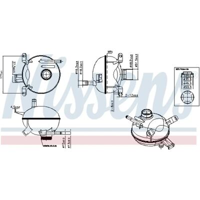 NISSENS Model 996171 Expansietank - Expansion Tank NISSENS Model 996171 Expansietank - Expansion Tank