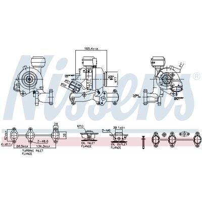 NISSENS 93495 Uitlaatturbocharger - Turbo uitlaat NISSENS 93495 Uitlaatturbocharger - Turbo uitlaat