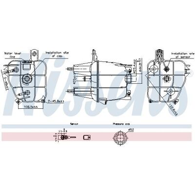 NISSENS 996241 Laajennustankki Fiat Ducato III Van - Jäähdytysjärjestelmä NISSENS 996241 Laajennustankki Fiat Ducato III Van - Jäähdytysjärjestelmä