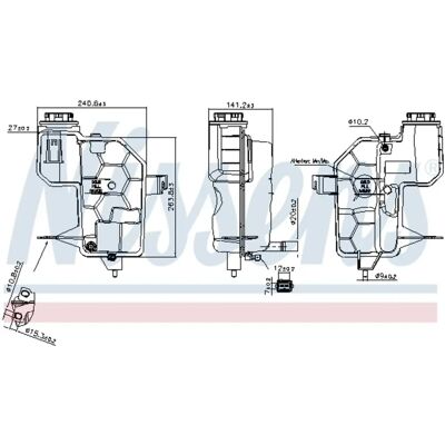 NISSENS 996242 Serbatoio di espansione - 1,15L NISSENS 996242 Serbatoio di espansione - 1,15L