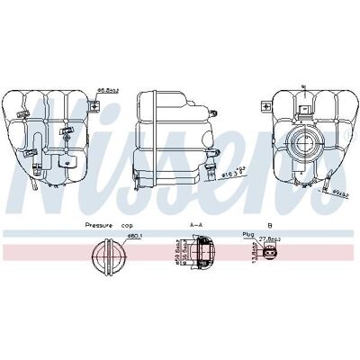 NISSENS 996255 Ausgleichsbehälter mit Sensor - Kühlmittelspeicher für Porsche Cayenne, VW Touareg II NISSENS 996255 Ausgleichsbehälter mit Sensor - Kühlmittelspeicher für Porsche Cayenne, VW Touareg II