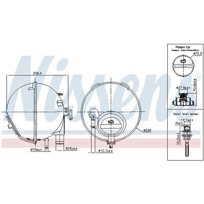 NISSENS 996186 Udvidelsestank - 3,2L til Mercedes-Benz Viano, Vito NISSENS 996186 Udvidelsestank - 3,2L til Mercedes-Benz Viano, Vito