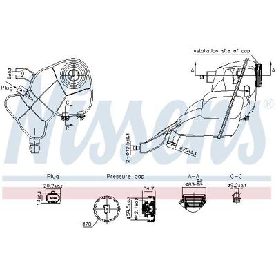 NISSENS 996204 - Rezervor de expansiune pentru lichidul de răcire NISSENS 996204 - Rezervor de expansiune pentru lichidul de răcire