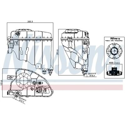 NISSENS 996209 Rezervoar de expansiune - Senzor, 1,35L, BMW NISSENS 996209 Rezervoar de expansiune - Senzor, 1,35L, BMW