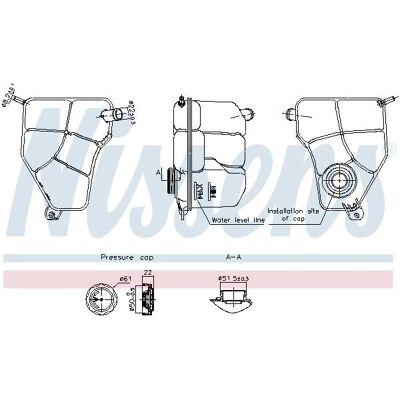 NISSENS 996217 Serbatoio di espansione per Ford Fiesta, Fusion - 1.05L NISSENS 996217 Serbatoio di espansione per Ford Fiesta, Fusion - 1.05L