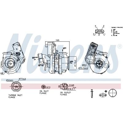 NISSENS 93539 Turbocharger - Gas Turbine for BMW X3 NISSENS 93539 Turbocharger - Gas Turbine for BMW X3