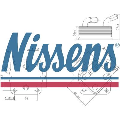 NISSENS 91378 Ψυγείο λαδιού - Ψύξη με νερό NISSENS 91378 Ψυγείο λαδιού - Ψύξη με νερό