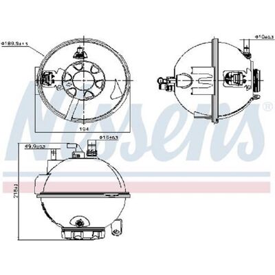 NISSENS 996267 Ekspansjonstank - 1,35L med Sensor NISSENS 996267 Ekspansjonstank - 1,35L med Sensor