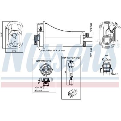 NISSENS 996290 Ekspansjonstank med sensor - Bildel NISSENS 996290 Ekspansjonstank med sensor - Bildel