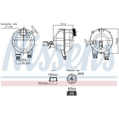 NISSENS 996306 Udviderbeholder - Plast, 0,65L, Uden niveaussensor, Peugeot Citroën Opel DS NISSENS 996306 Udviderbeholder - Plast, 0,65L, Uden niveaussensor, Peugeot Citroën Opel DS