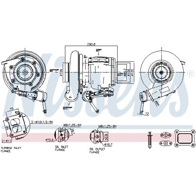 NISSENS 93619 Turbocharger - Öljyllä jäähdytetty pakokaasuturbo - Pneumaattinen NISSENS 93619 Turbocharger - Öljyllä jäähdytetty pakokaasuturbo - Pneumaattinen