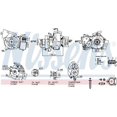 NISSENS 93635 Turbocharger - Oil-cooled, for BMW 1 Series (E87) - 2004-2011 NISSENS 93635 Turbocharger - Oil-cooled, for BMW 1 Series (E87) - 2004-2011
