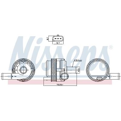 NISSENS 831377 Vandslange - Elektrisk, Plastik - Mercedes-Benz, Jeep, Smart NISSENS 831377 Vandslange - Elektrisk, Plastik - Mercedes-Benz, Jeep, Smart