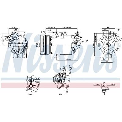 NISSENS DKS17 12 PAG 46 R134a - Compressore aria condizionata NISSENS DKS17 12 PAG 46 R134a - Compressore aria condizionata