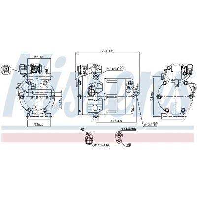 NISSENS 891020 Hyundai Luftkonditionskompressor - R134a/R1234yf NISSENS 891020 Hyundai Luftkonditionskompressor - R134a/R1234yf