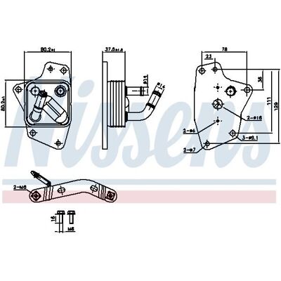 NISSENS 91444 Răcitor de ulei - Răcit cu apă NISSENS 91444 Răcitor de ulei - Răcit cu apă