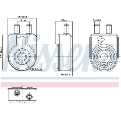 NISSENS 91448 Refroidisseur d'huile refroidi par eau - Refroidisseur d'huile - NISSENS NISSENS 91448 Refroidisseur d'huile refroidi par eau - Refroidisseur d'huile - NISSENS