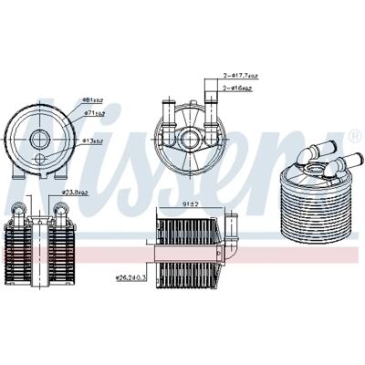 NISSENS 91506 Aluminum Water-Cooled Radiator - Automatic Transmission NISSENS 91506 Aluminum Water-Cooled Radiator - Automatic Transmission
