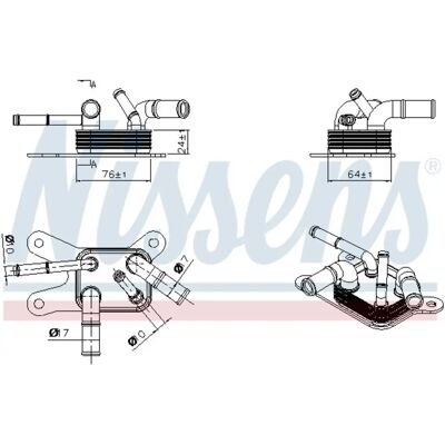 NISSENS 91529 Aluminiumölkühler - Öl Kühler NISSENS 91529 Aluminiumölkühler - Öl Kühler