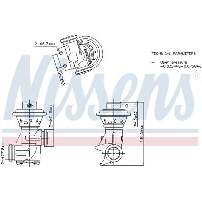 NISSENS EGR-Ventil Peugeot Citroën Fiat - Uden Sensor NISSENS EGR-Ventil Peugeot Citroën Fiat - Uden Sensor