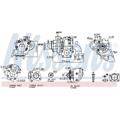 NISSENS 93642 Water-cooled Turbocharger - Turbocharger for Mitsubishi L200 III, Pajero Sport SUV NISSENS 93642 Water-cooled Turbocharger - Turbocharger for Mitsubishi L200 III, Pajero Sport SUV