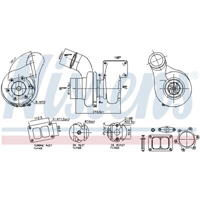 NISSENS 93691 Turbolader - Gasabgase, Ölgekühlt, Renault Trucks NISSENS 93691 Turbolader - Gasabgase, Ölgekühlt, Renault Trucks